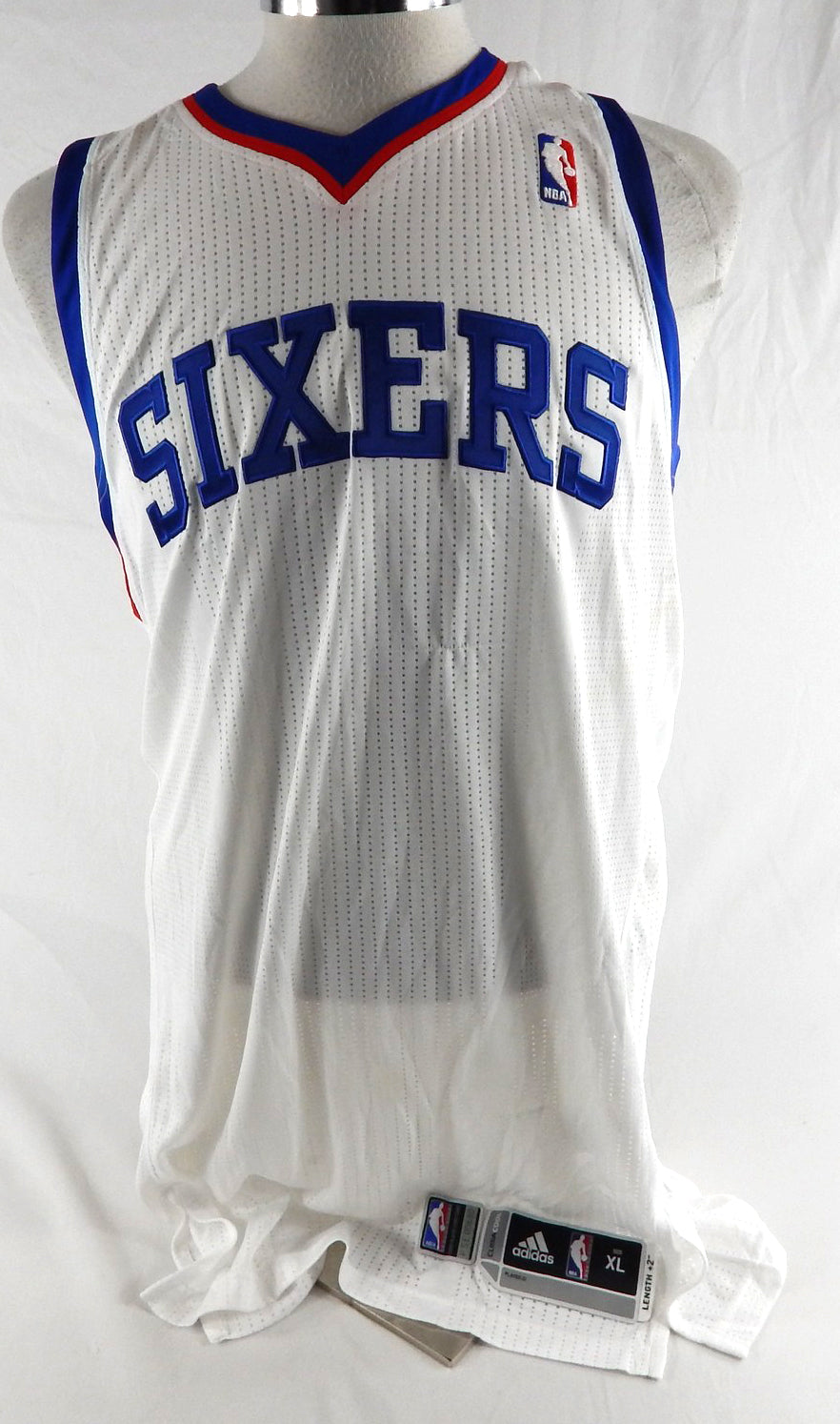 2011-12 Philadelphia 76ers Blank Game Issued White Jersey XL 724
