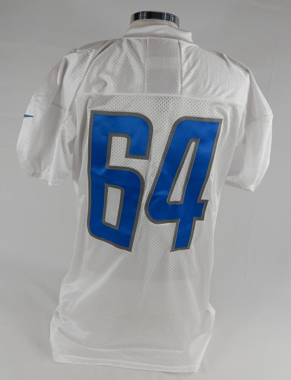 Detroit Lions #64 Game Issued White Practice Jersey Covid Tracker 52 248 Pic2
