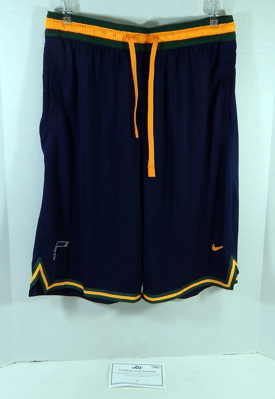 2019-20 Utah Jazz Game Issued Navy Practice Shorts XLT 958