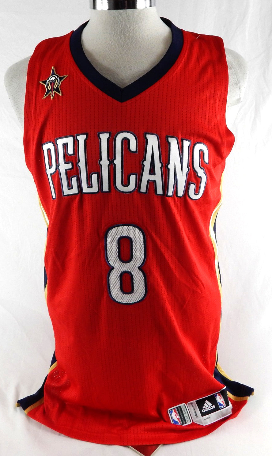 2015-16 New Orleans Pelicans Archie Goodwin #8 Game Issued Red Jersey ASG P L 5