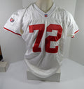 1995 San Francisco 49ers Oliver Barnett #72 Game Issued White Jersey 50 DP34397