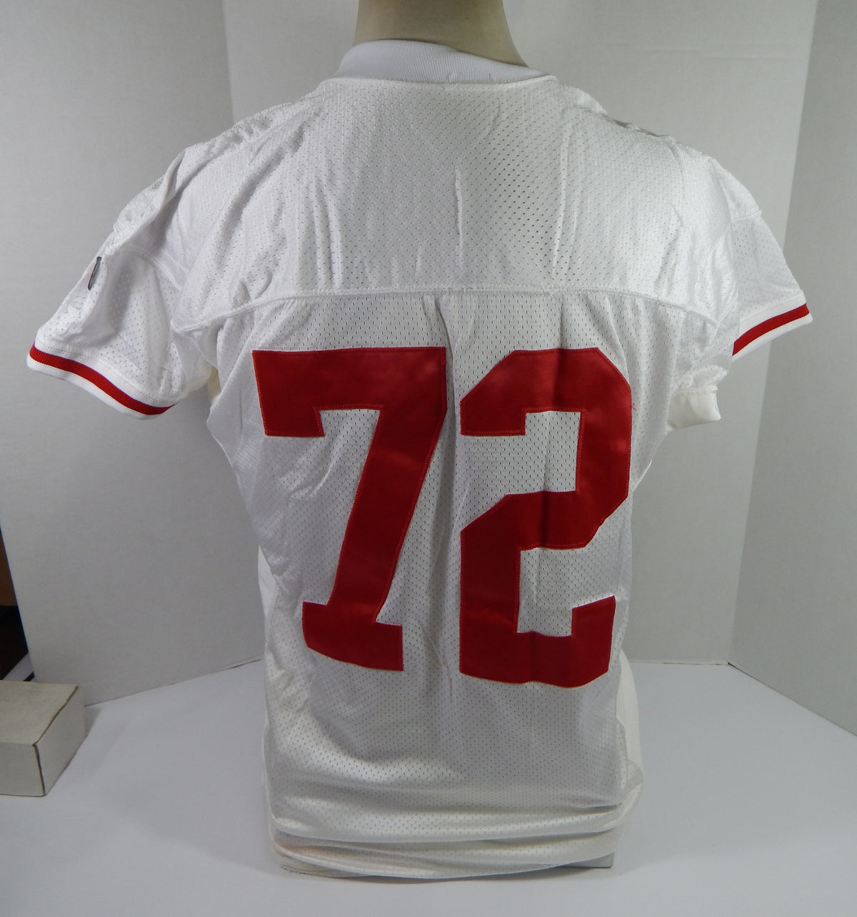 1995 San Francisco 49ers Oliver Barnett #72 Game Issued White Jersey 50 DP34397 Pic2