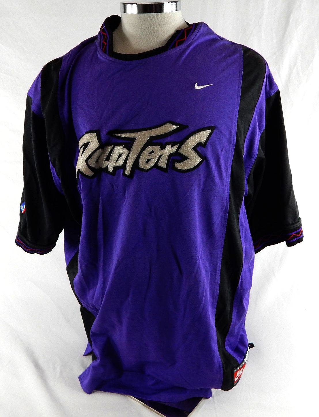1997-98 Toronto Raptors Reggie Slater #35 Game Used Purple Shooting Shirt 2XL 7