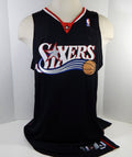 2007-08 Philadelphia 76ers Blank Game Issued Black Jersey 50 + 4 L 52