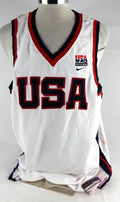 2004-05 Team USA Basketball Blank Game Issued White Jersey 2XL 056