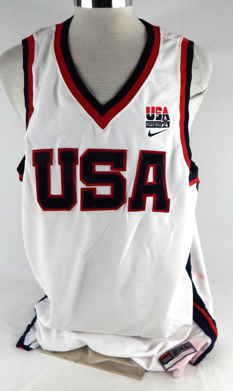 2004-05 Team USA Basketball Blank Game Issued White Jersey 2XL 056