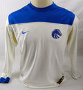 Boise State Broncos Team Issued White Longsleeve Shirt w/ Blue Size M