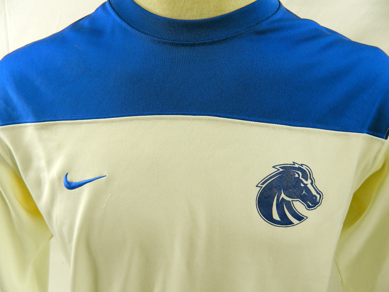 Boise State Broncos Team Issued White Longsleeve Shirt w/ Blue Size M Pic2