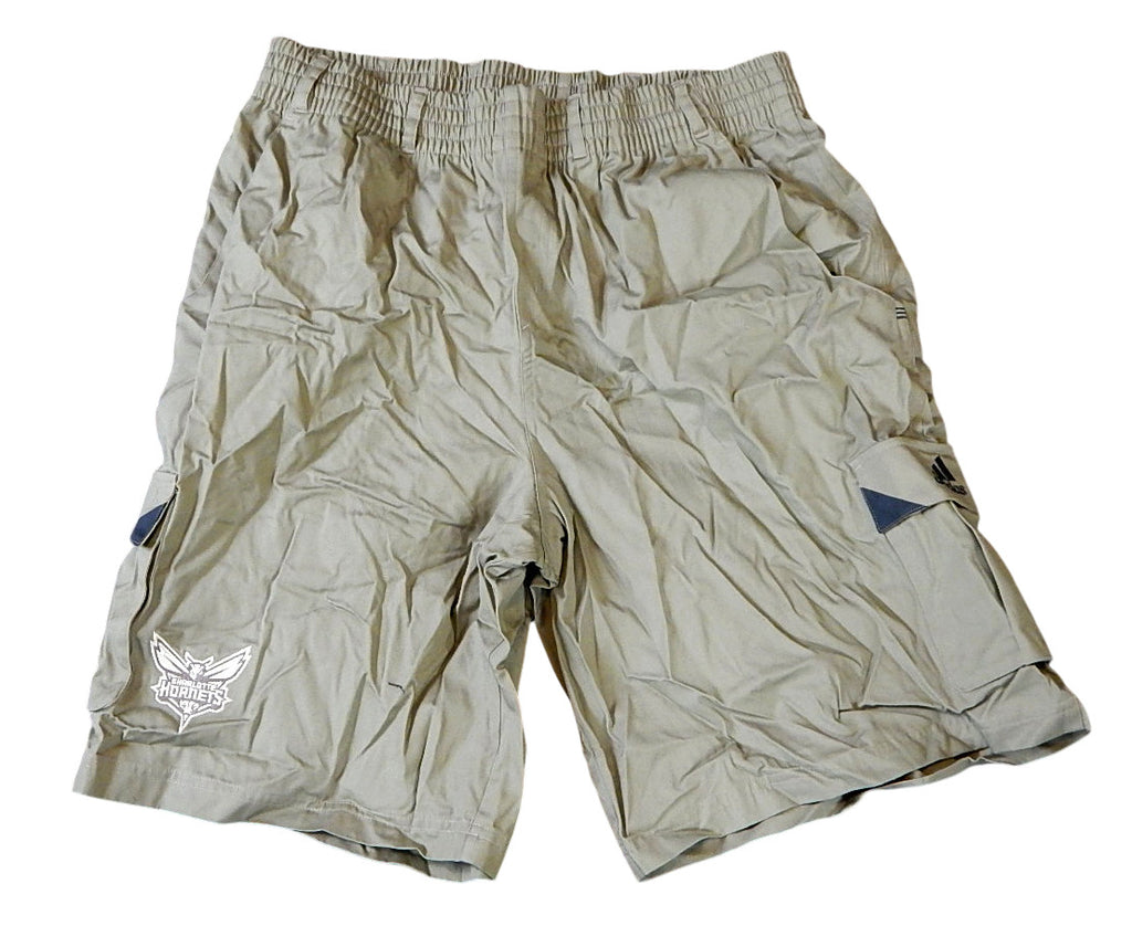 Charlotte Hornets Adidas Team Issued Cargo Shorts Beige Size XLT New