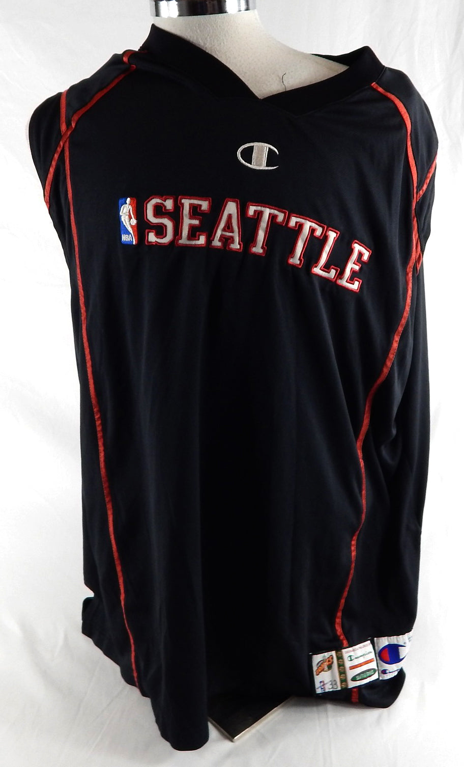 2000-01 Seattle Supersonics Patrick Ewing #33 Game Used Black Tank Shirt 3XL 0