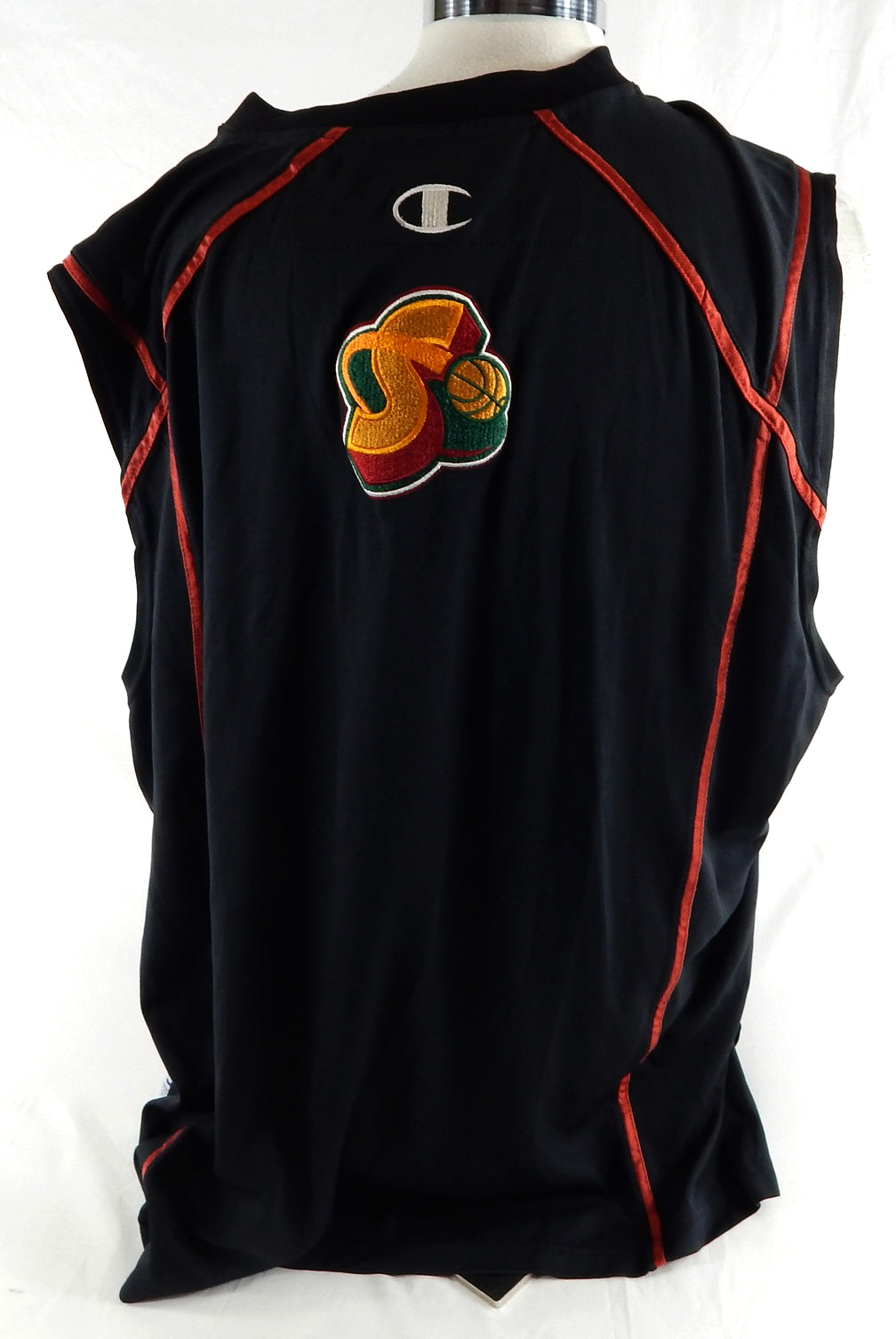 2000-01 Seattle Supersonics Patrick Ewing #33 Game Used Black Tank Shirt 3XL 0 Pic2