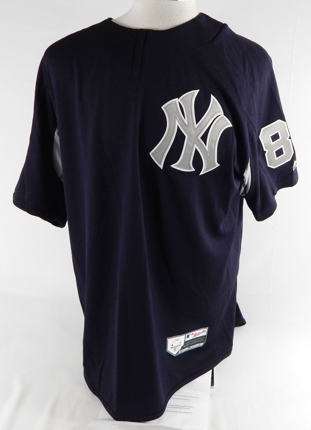 2018 New York Yankees Luis Cessa #85 Game Issued P Used Navy Pullover Jersey 3