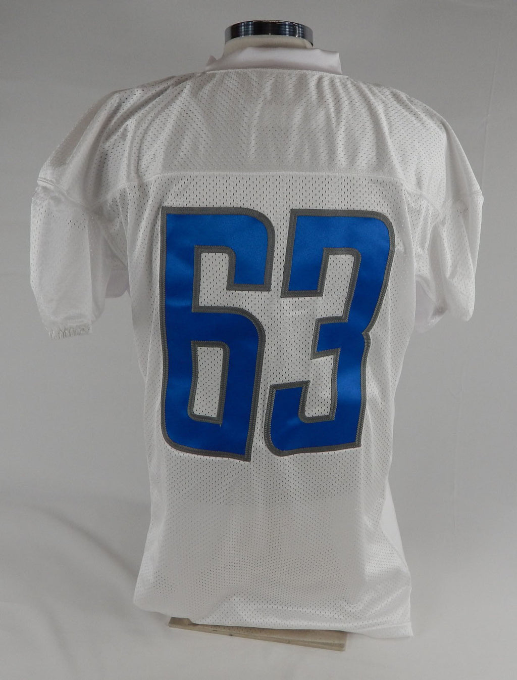 2018 Detroit Lions Beau Nunn #63 Game Issued White Practice Jersey 52 252 Pic2