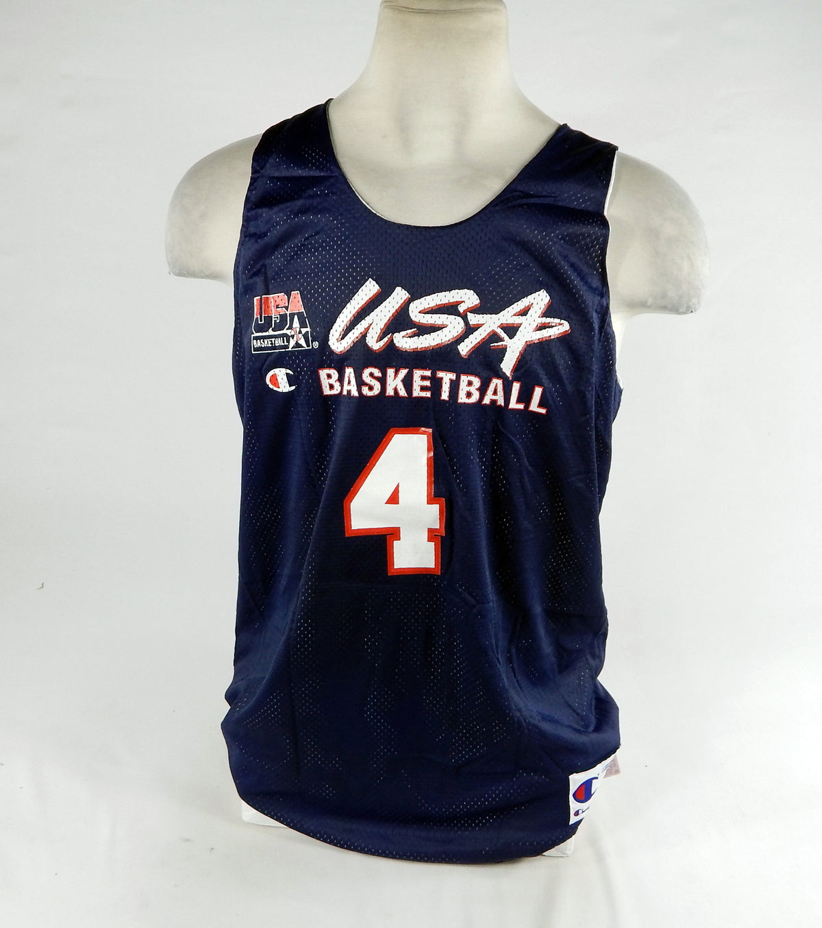 2000s Team USA Basketball #4 Game Issued Navy Practice Jersey XL 878
