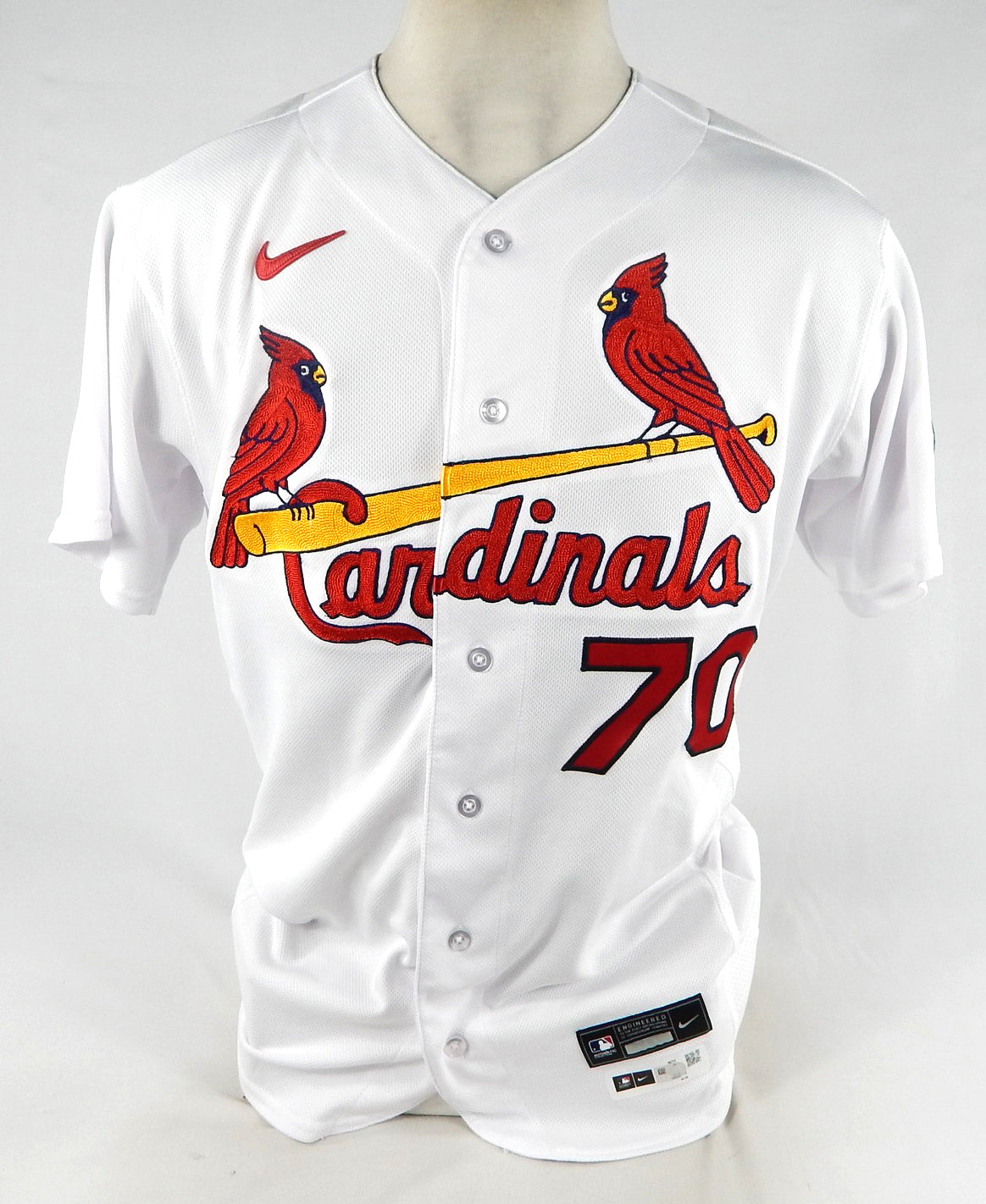 2023 St. Louis Cardinals Packy Naughton #70 Game Issued White Jersey Sutter P 0 Pic2