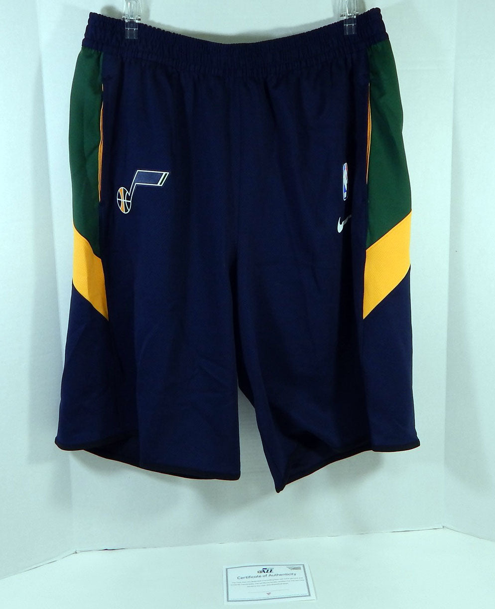 2019-20 Utah Jazz Game Issued Navy Practice Shorts 2XL 964