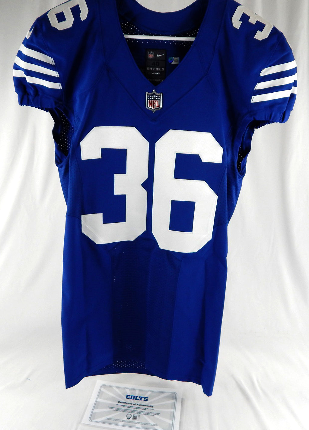 2021 Indianapolis Colts Henry Black #36 Game Issued Blue Jersey 40 907