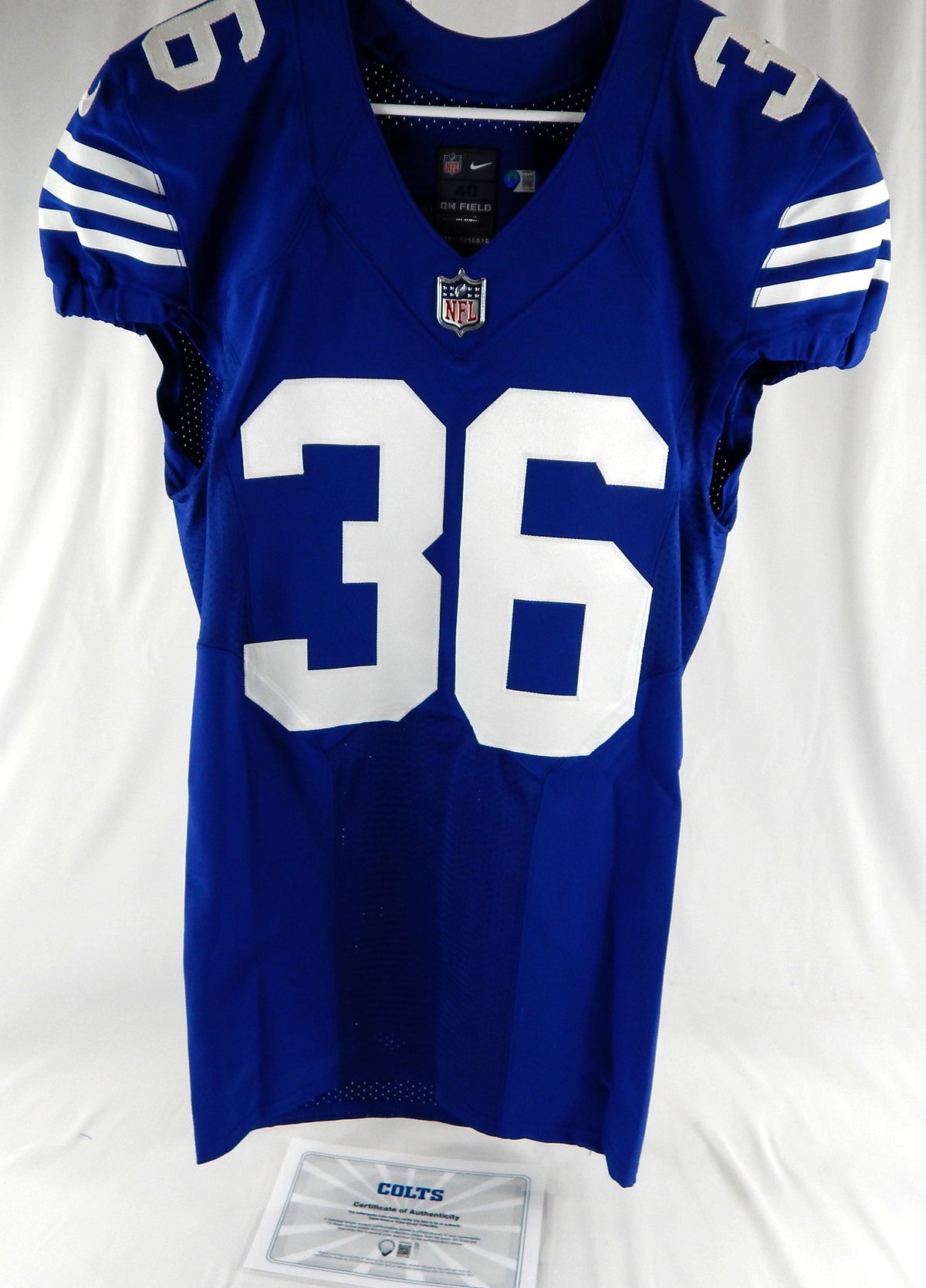 2021 Indianapolis Colts Henry Black #36 Game Issued Blue Jersey 40 907