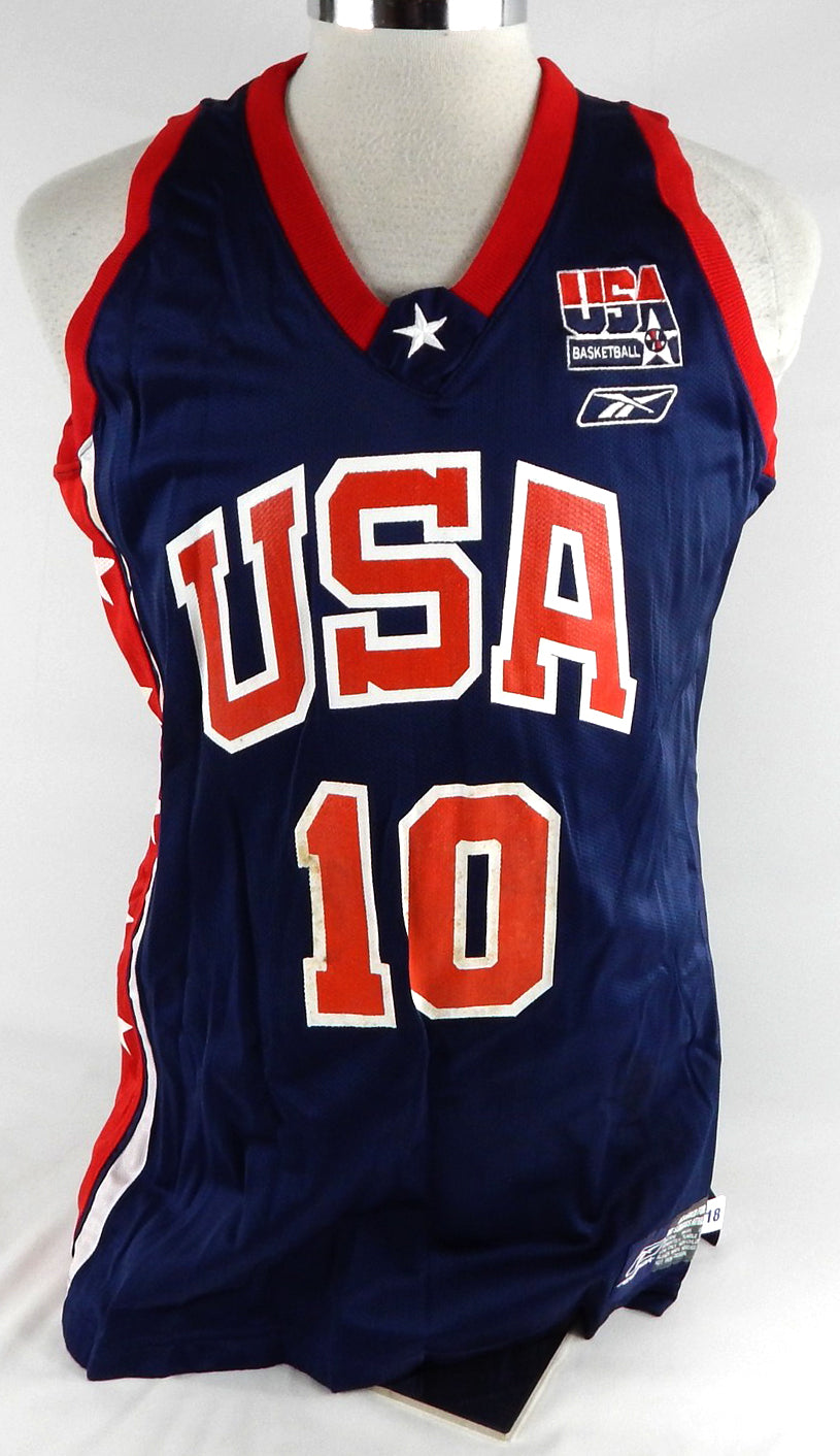 1998-99 Team USA Basketball #10 Game Issued Navy Jersey 059