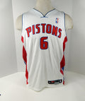 Detroit Pistons Chris Garner #6 Game Issued White Jersey 48 DP50499