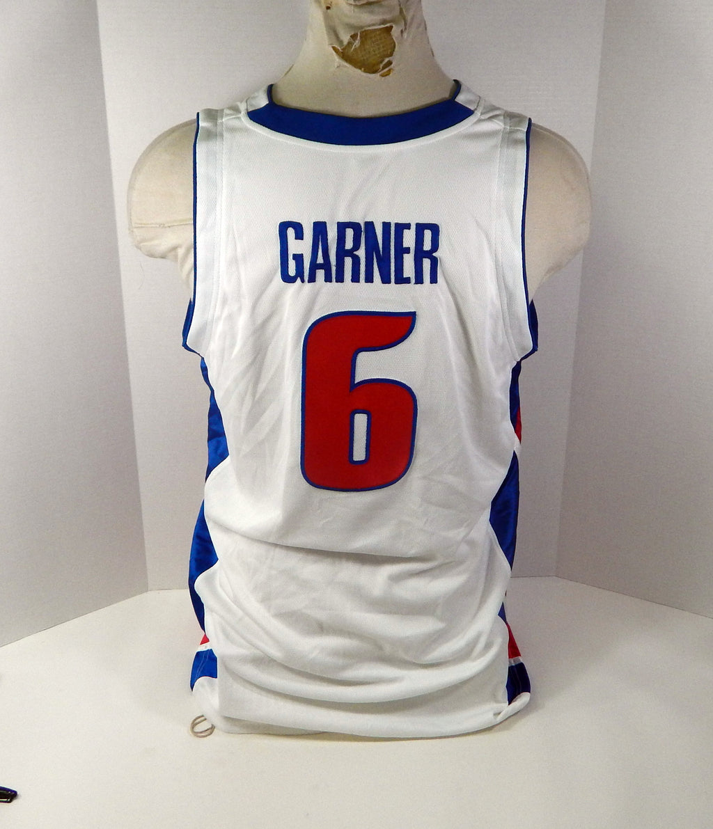 Detroit Pistons Chris Garner #6 Game Issued White Jersey 48 DP50499 Pic2