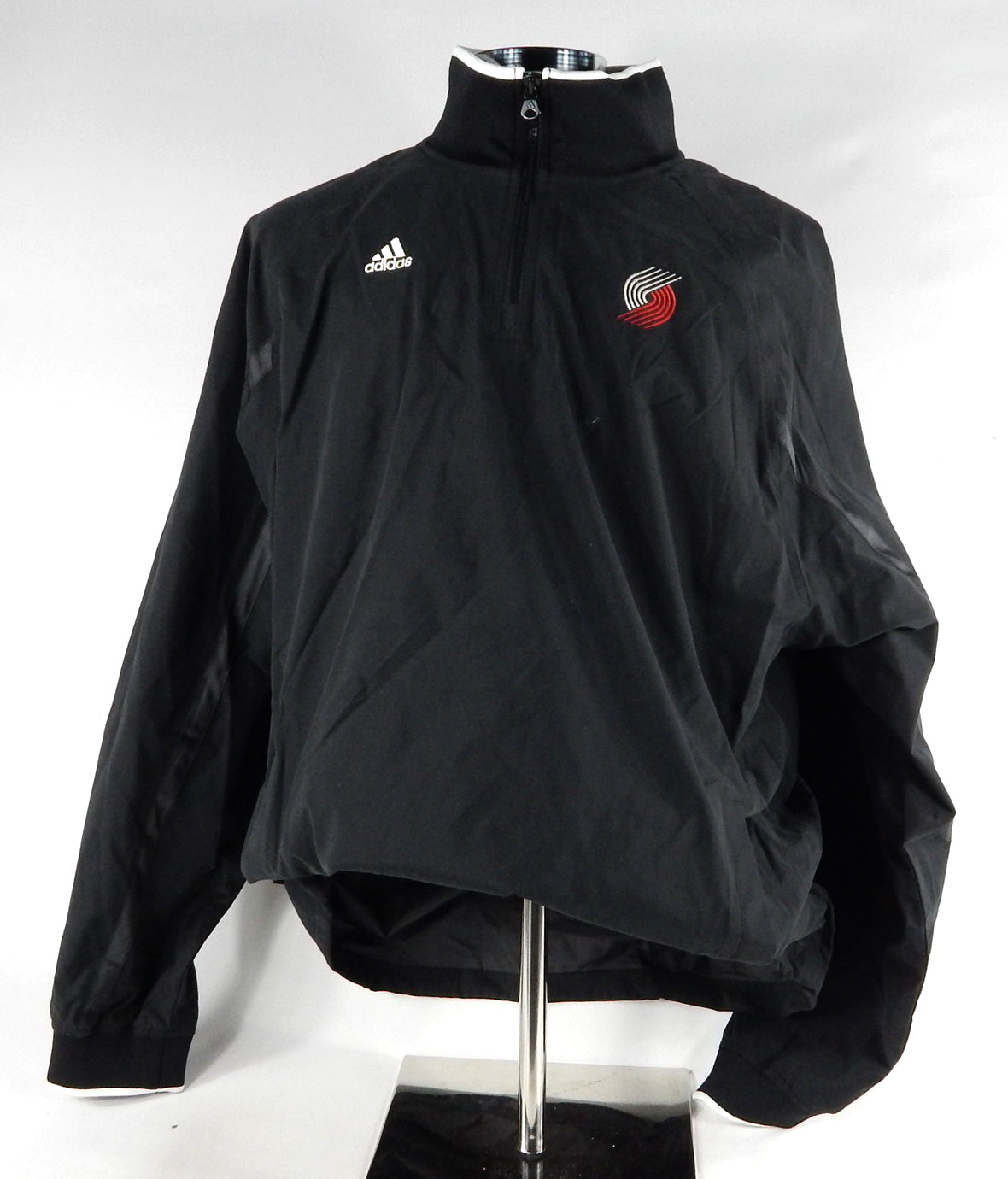 2000s Portland Trail Blazers Team Issued Black Windbreaker Pullover XL 483