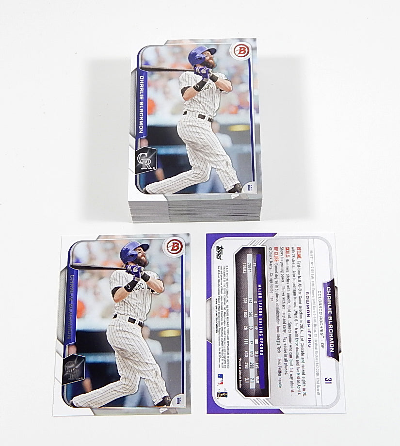 Lot of (65) 2015 Bowman Charlie Blackmon #31