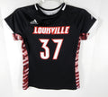Womens Uni of Louisville Cardinals #37 Game Used Black Jersey Lacrosse M DP03665