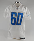 Detroit Lions #60 Game Issued White Practice Jersey Covid Tracker 52 256