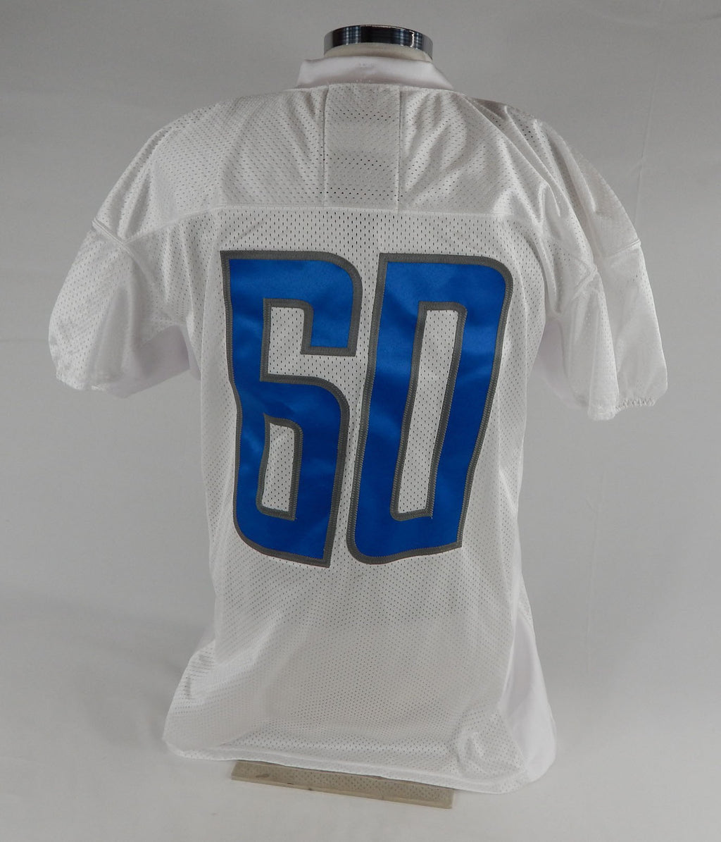 Detroit Lions #60 Game Issued White Practice Jersey Covid Tracker 52 256 Pic2