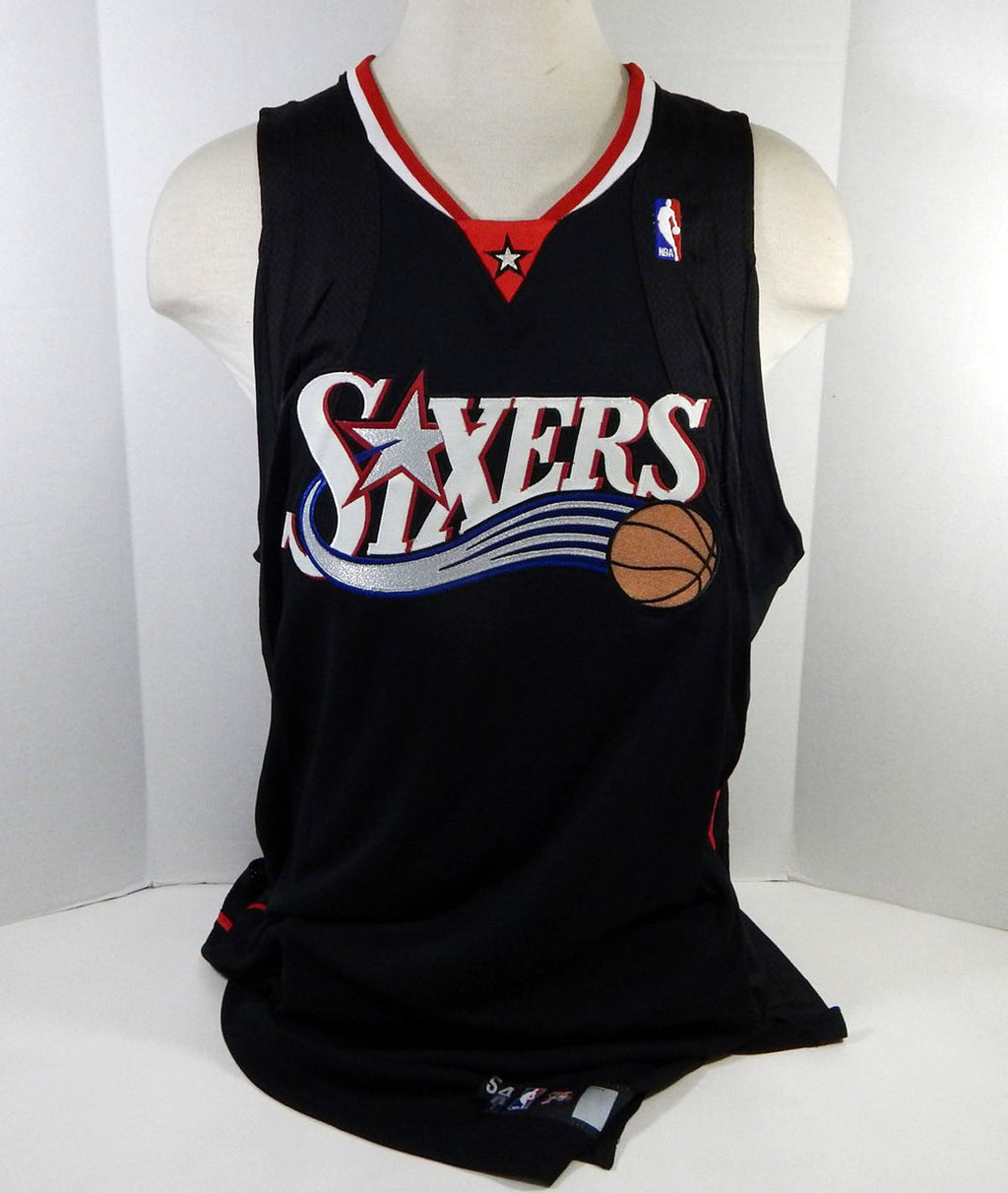 2007-08 Philadelphia 76ers Blank Game Issued Black Jersey 54 + 4" Length 265
