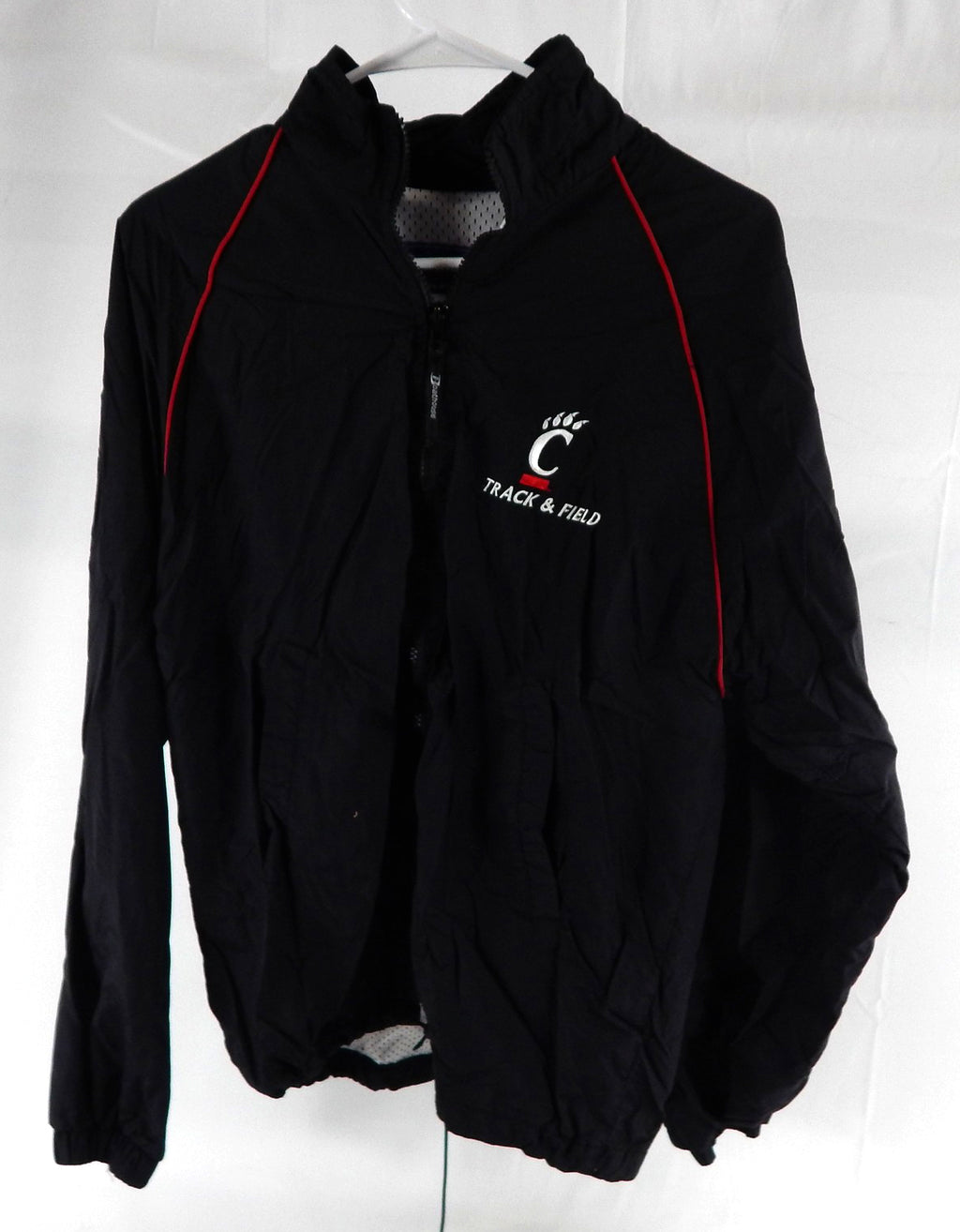 2000s Cincinnati Bearcats Team Issued Black Windbreaker Jacket Track Field XS 2
