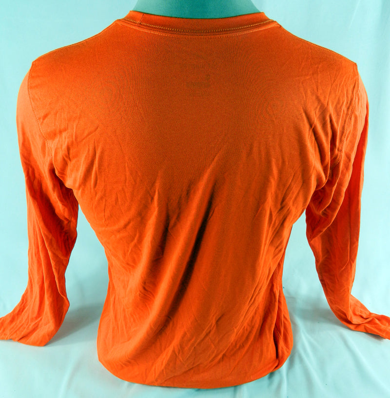 Boise State Broncos Team Issued Nike Orange Longsleeve Shirt #4 Size L Pic2