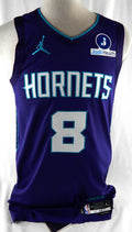 2025-26 Charlotte Hornets Collin Sexton #8 Game Used Purple Jersey Statement 21
