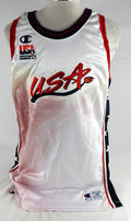 1996-97 Team USA Basketball Blank Game Issued White Jersey 46 063