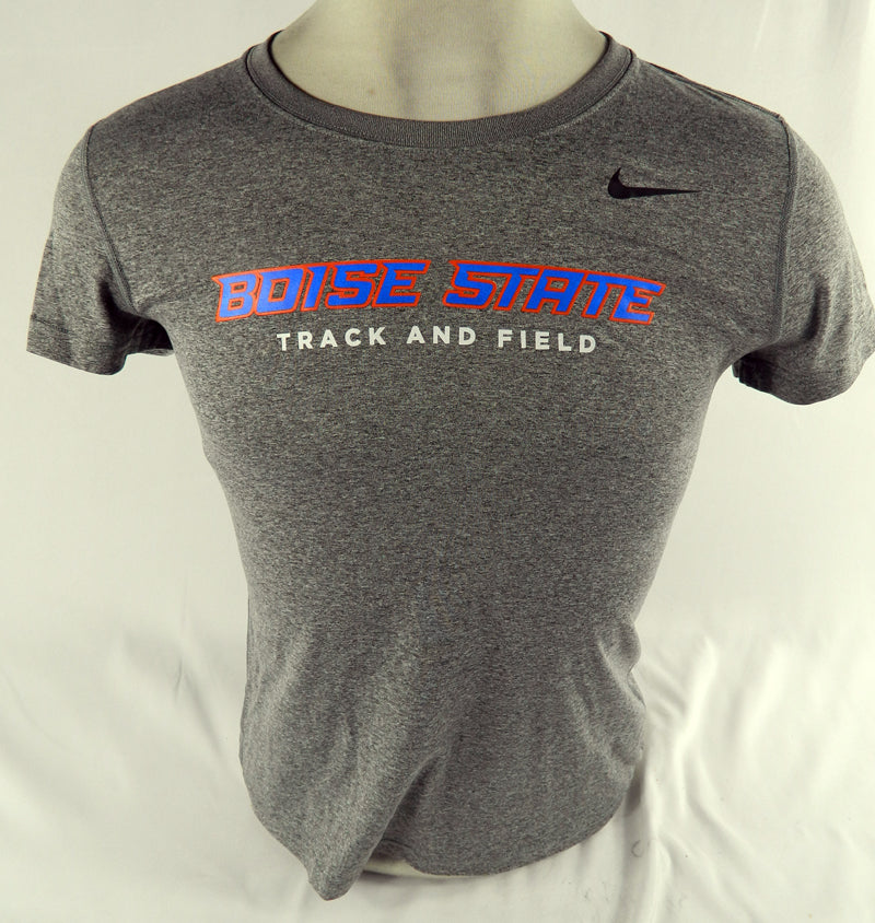 Boise State Broncos Team Issued Nike Gray Track and Field Shirt Size M