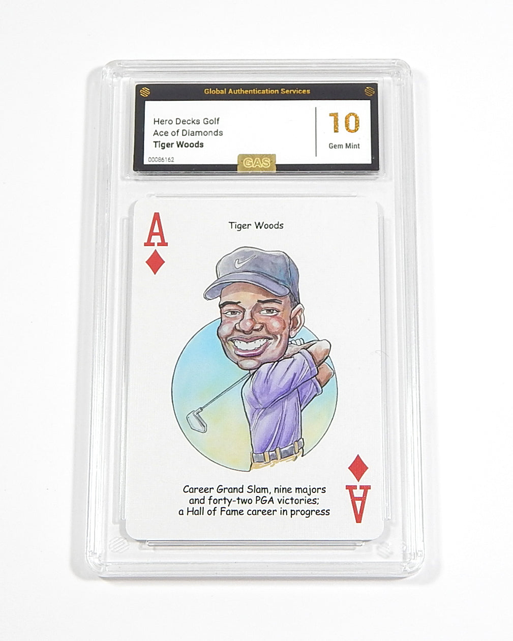 2005 Hero Decks Tiger Woods Ace of Diamonds GAS 10