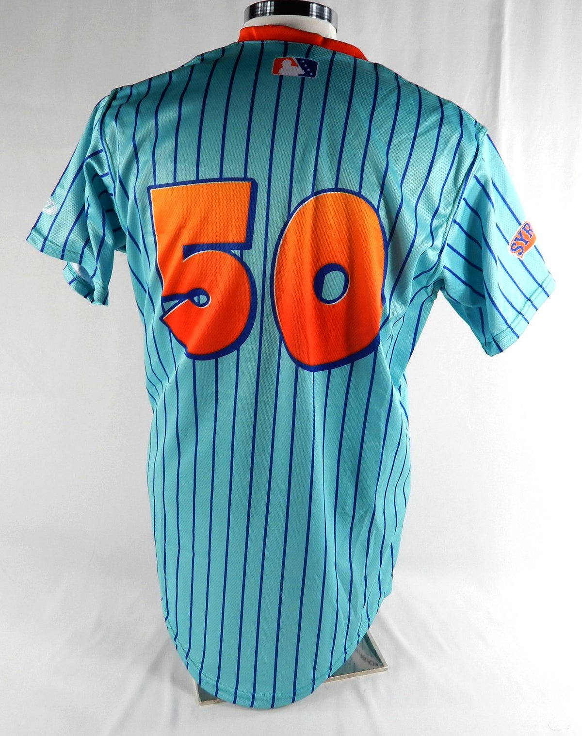 2024 Syracuse Mets #50 Game Issued Pos Used Blue Jersey Baby Mets 44 330 Pic2