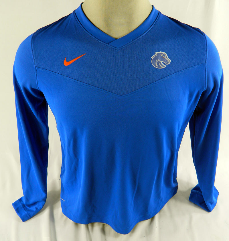 Boise State Broncos Team Issued Nike Blue Longsleeve Shirt Size L