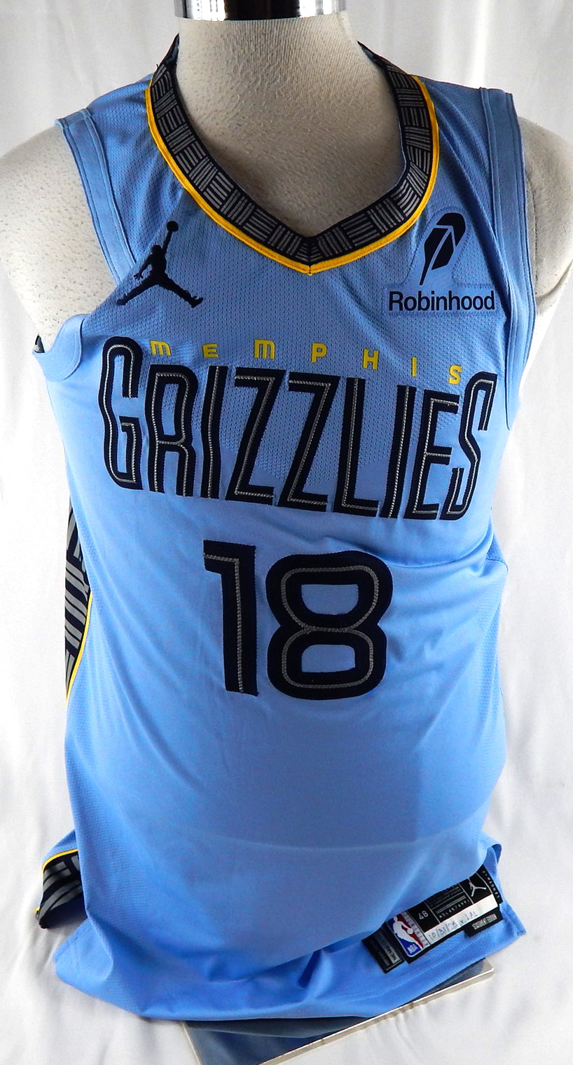 2025-26 Memphis Grizzlies Olivier-Maxence Prosper #18 Game Used Blue Jersey 9
