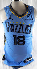 2025-26 Memphis Grizzlies Olivier-Maxence Prosper #18 Game Used Blue Jersey 9