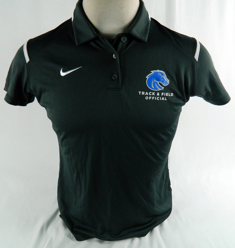 Boise State Broncos Team Issued Nike Black Track & Field Polo Shirt Size L