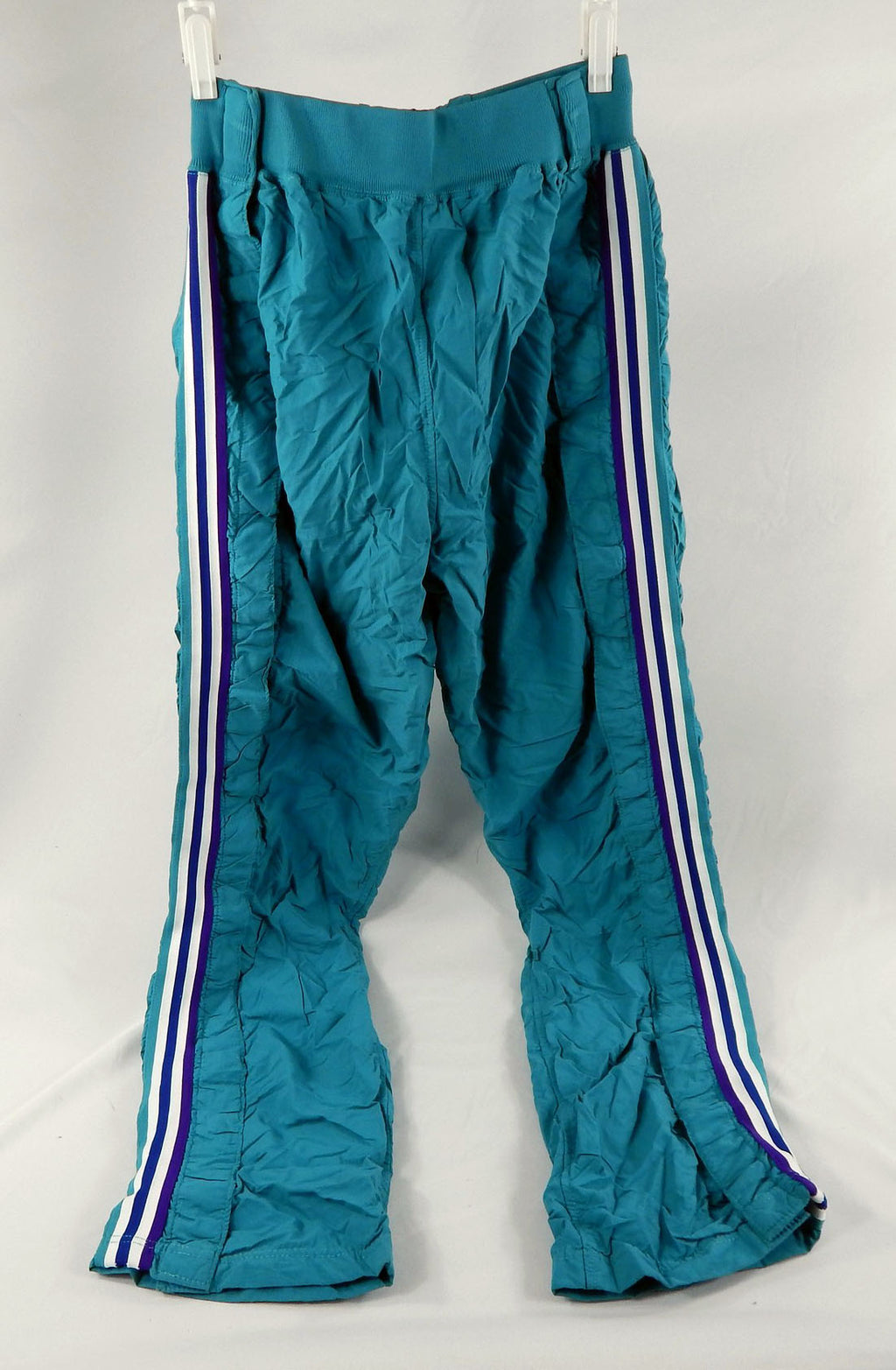 1994-95 Charlotte Hornets Hershey Hawkins #3 Game Used Teal Warm Up Pants 34 721 Pic2