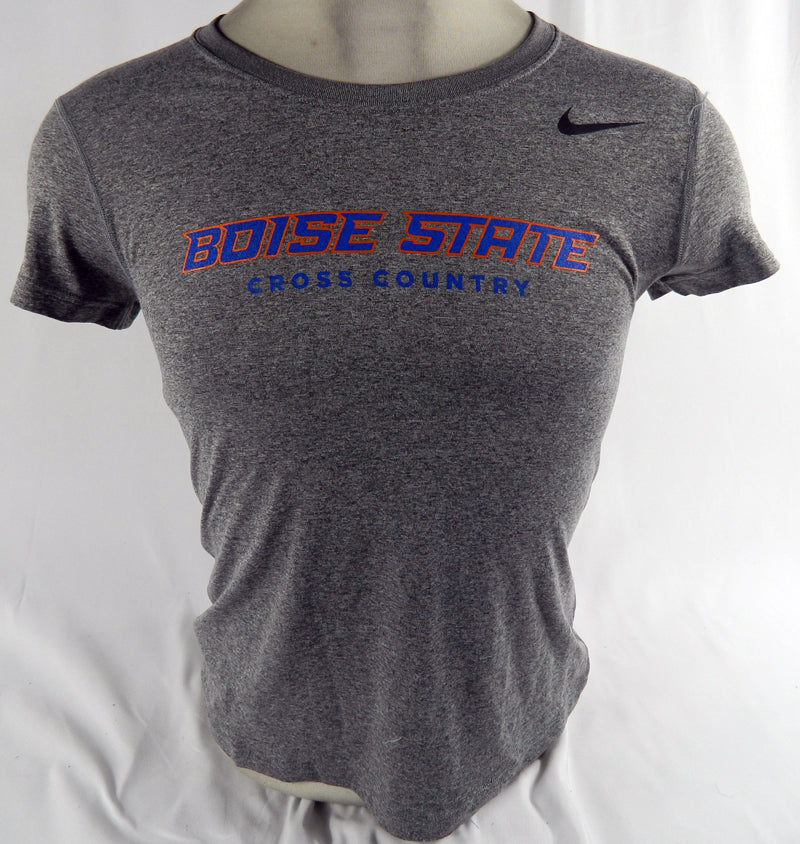 Boise State Broncos Team Issued Nike Gray Cross Country Shirt Size M