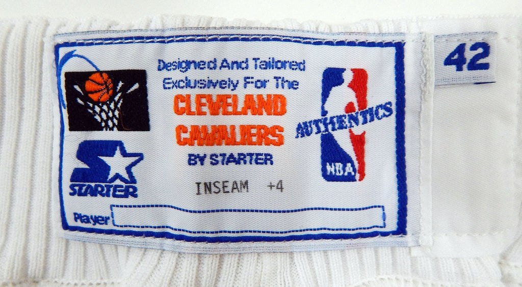 1990s Cleveland Cavaliers Game Issued White Shorts 42 DP29292 Pic2