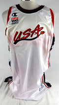 1996-97 Team USA Basketball Blank Game Issued White Jersey 48 065