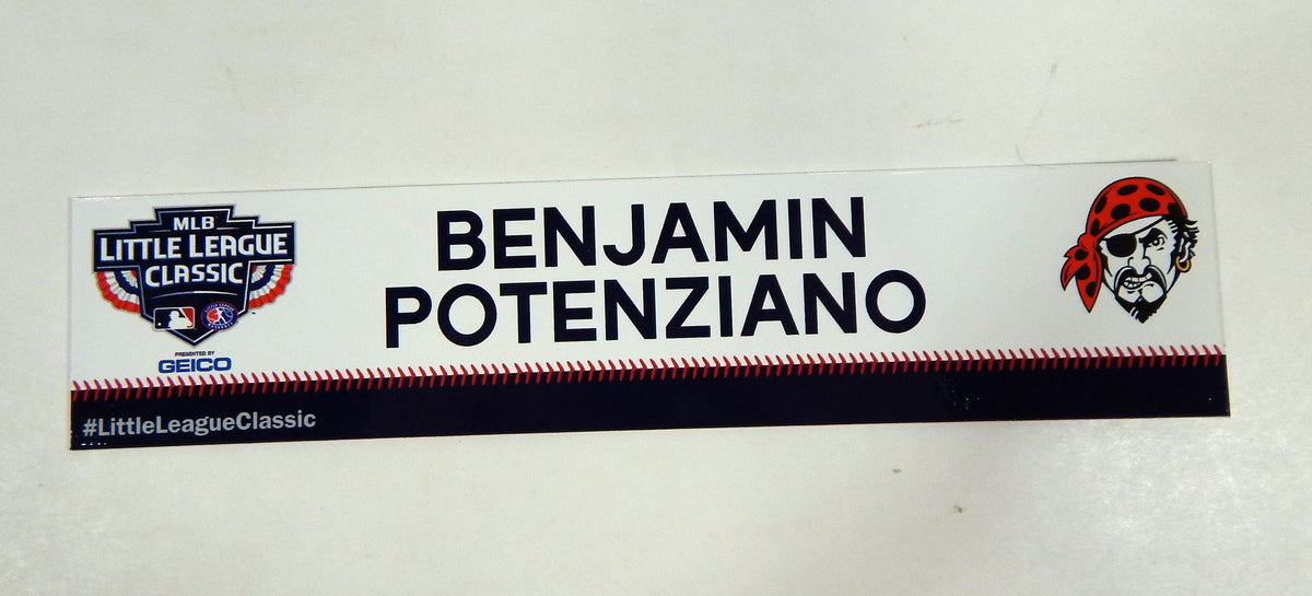 2019 Pittsburgh Pirates Benjamin Potenziano Game Issued Locker Plate MLB LLC 18