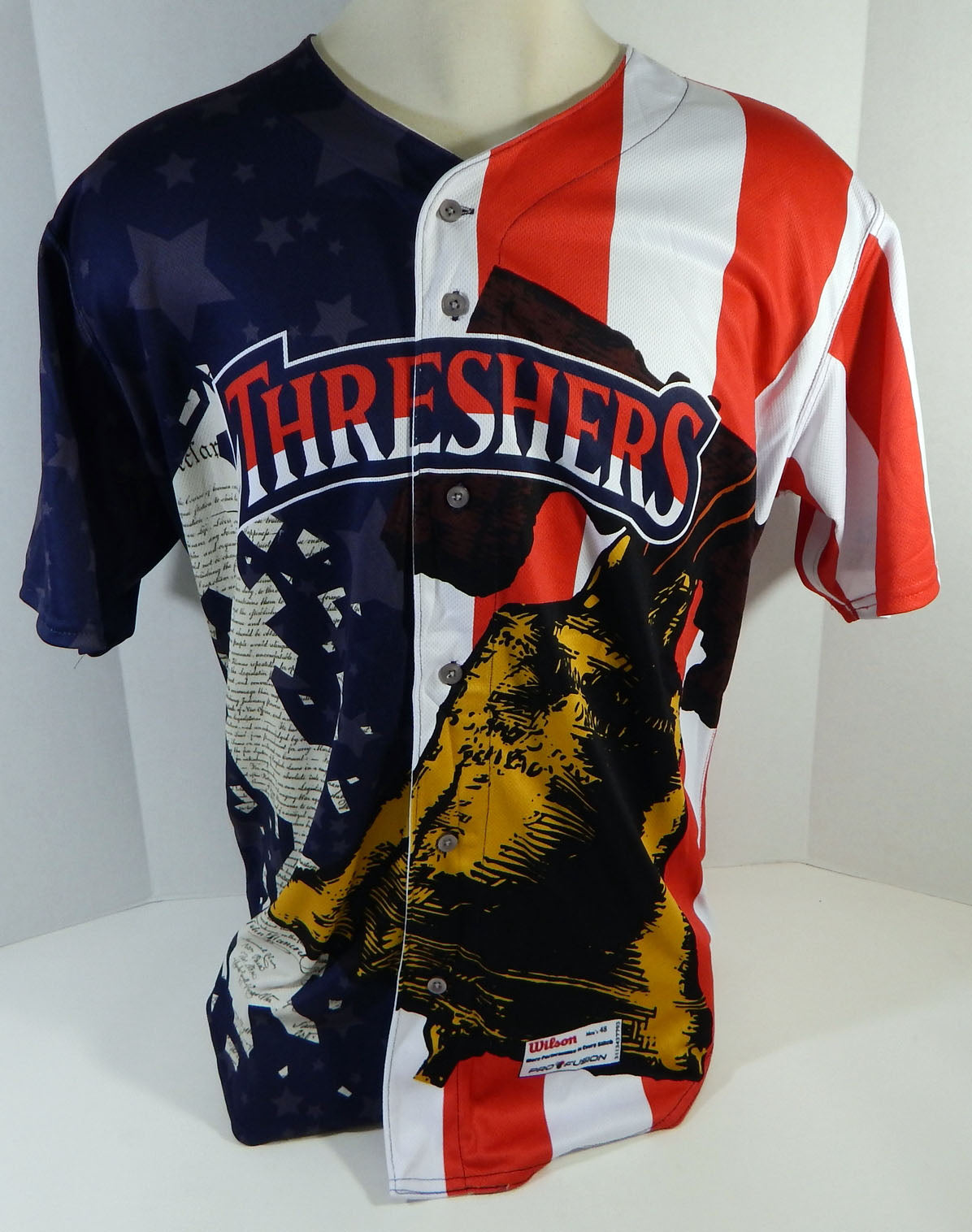 2018 Clearwater Threshers Kyle Dohy #49 Game Used Navy Jersey Independence 9 Pic2