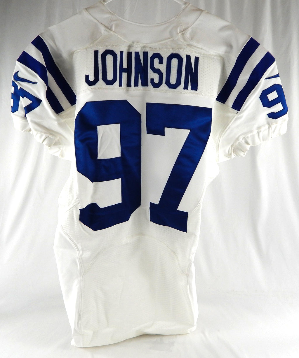 2013 Indianapolis Colts Anthony Johnson #97 Game Issued Pos Used White Jersey 3 Pic2