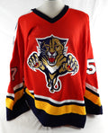 Florida Panthers Chris Ovington #57 Game Issued Red Jersey 54 739